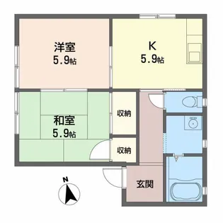 サンビレッジ宮前【1階】の間取り