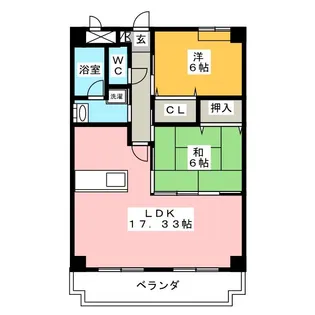 バトー・モンテ【1階】の間取り