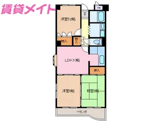 コスモシティ日永【3階】の間取り