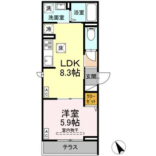D‘Bless横須賀I【1階】の間取り