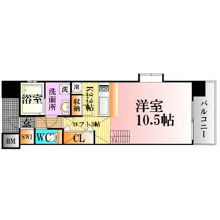 アイステージ十日市【6階】の間取り