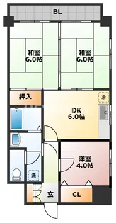 キャスティール五島町【2階】の間取り