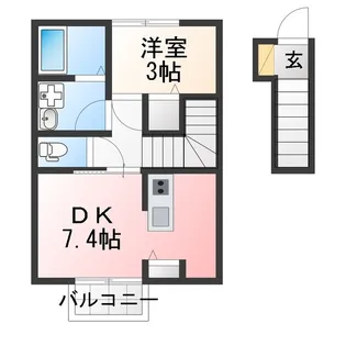 セゾン街角【2階】の間取り