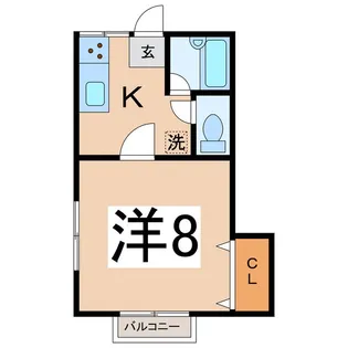 (仮)川田町アパート【2階】の間取り