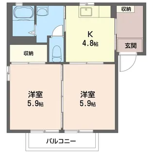 フォーレス野口【2階】の間取り