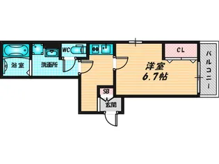 F+style東大阪本庄1号館【1階】の間取り
