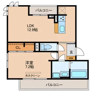 グラツィオーソ松原【2階】の間取り
