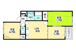 季楽荘【2階】の間取り