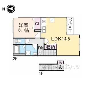 クレメント大和高田1【2階】の間取り