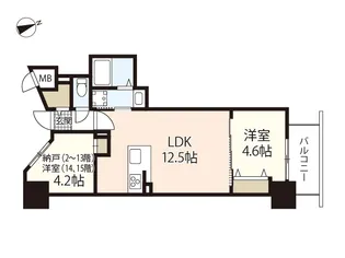 S-RESIDENCE富士見町aglitter【12階】の間取り
