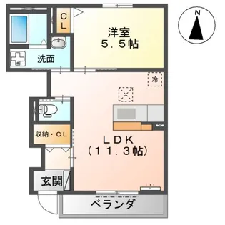 グランテール【1階】の間取り