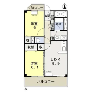 カーサフィオーレ西市駅前【5階】の間取り