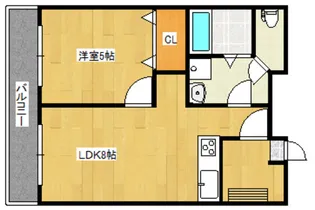 ラフィネB【1階】の間取り