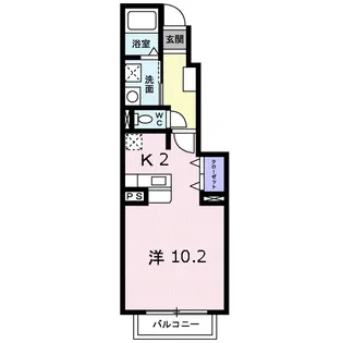 ラポール B【1階】の間取り