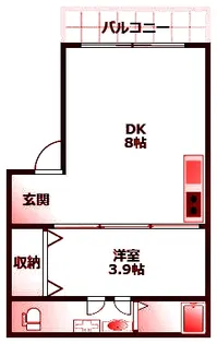 リバーサイド【1階】の間取り