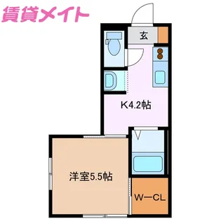 シュペリュール B【1階】の間取り