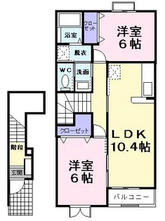 リバーサイドプラスワン【2階】の間取り