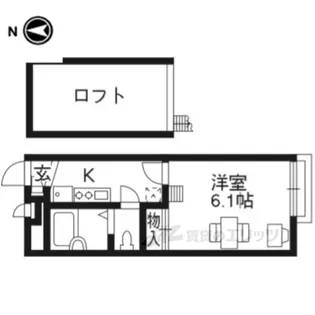 レオパレス山田池リバーサイド【2階】の間取り