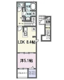 オリーブ坂本 B【2階】の間取り
