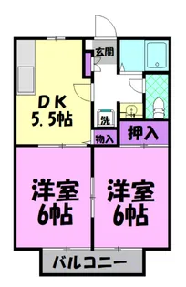 ビーライン686 B【1階】の間取り