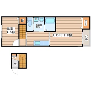 ペシュールB【2階】の間取り