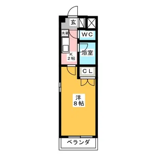 ハピネス公園前【2階】の間取り