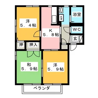 ふぁみーゆ193B【2階】の間取り