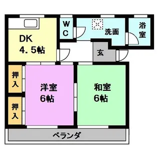森ハイツII【2階】の間取り