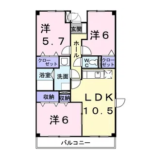 ヴィラ・アベニール【2階】の間取り