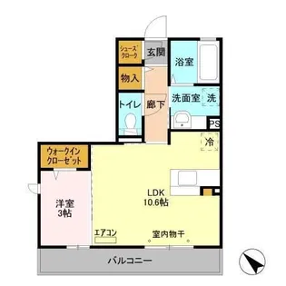 パークドオートム C【3階】の間取り