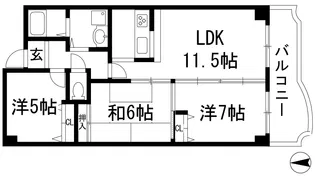 サンライズオーク【4階】の間取り