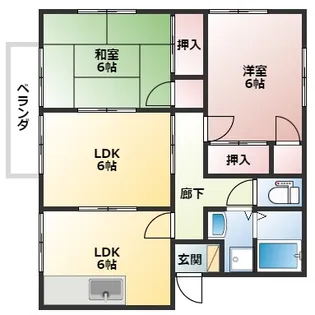 アーバン夏陰【1階】の間取り