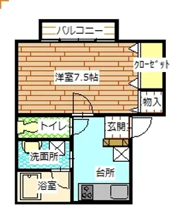 M・Oハウス谷地【2階】の間取り
