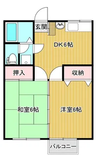 ライフタウンB【2階】の間取り
