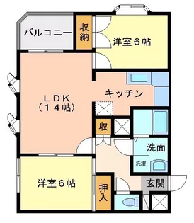 クオリティ旭ヶ丘【4階】の間取り