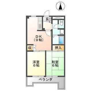 ヘルメス若宮【3階】の間取り