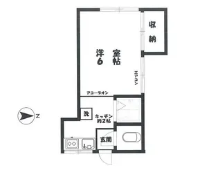 上野コーポ【2階】の間取り