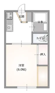コーポアカイケ【1階】の間取り
