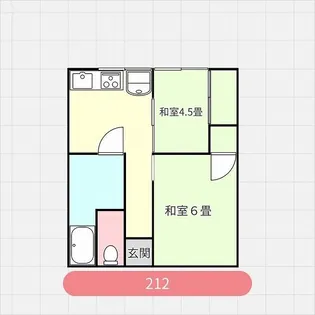 ビアンコ内原【2階】の間取り