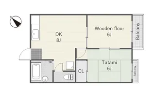 ハイクラスコーポ【2階】の間取り