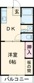 プルミエールエビハラパーソンズB棟【2階】の間取り