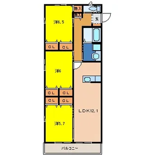 ピジョンA【1階】の間取り