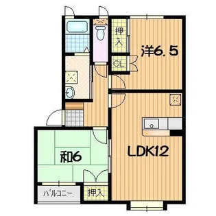 メゾンフルールB【2階】の間取り