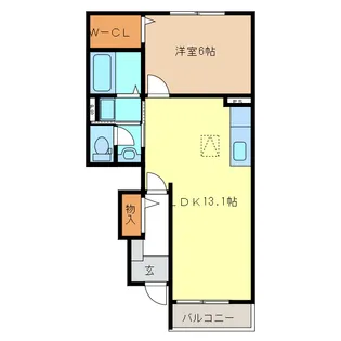 アークヒルズ 豊栄 A【1階】の間取り