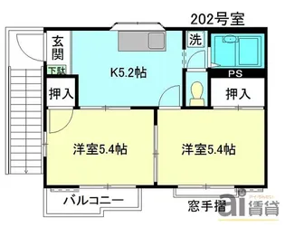 埼玉県川越市大字木野目【アパート】の間取り