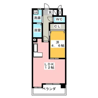 サンモール新道【9階】の間取り