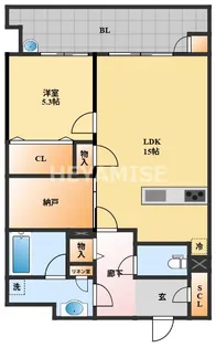 ビバシティ長崎オーシャンフロント【3階】の間取り