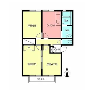 神奈川県小田原市北ノ窪【アパート】の間取り