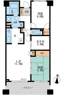 CASSIA横濱ガーデン山【4階】の間取り