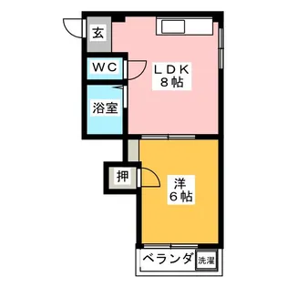 コーポ柳川【5階】の間取り
